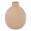 199 000623 Vase Drego pakoworld ceramic in beige color D8x30cmDecoration > Decorations
