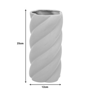 199 000625 2 5 Vase Dermel pakoworld ceramic in marble look D12x25cmDecoration > Decorations