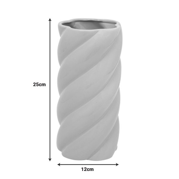 199 000625 2 5 Vase Dermel pakoworld ceramic in marble look D12x25cmDecoration > Decorations