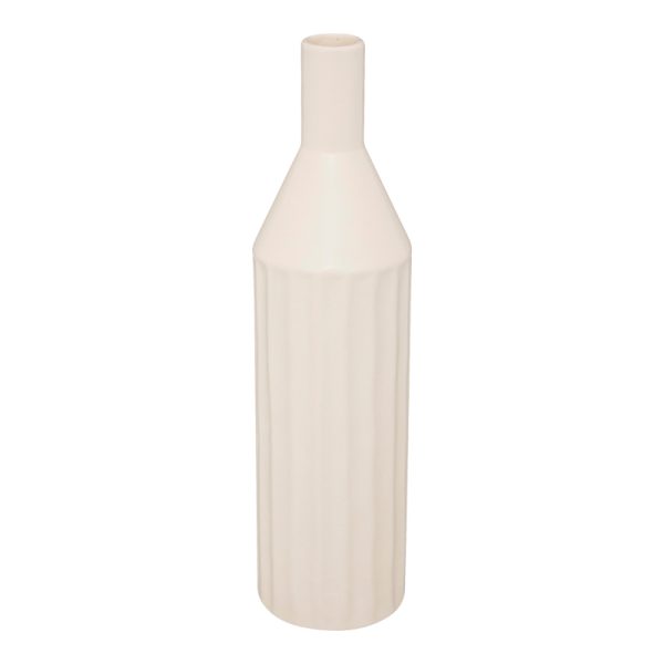 199 000632 5 Vase Drego pakoworld ceramic in beige color D8x30cmDecoration > Decorations