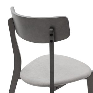 200 000193 4 4 Dining set Benson - Toto pakoworld 7pcs 150x90x75cm in rustic grey - grey fabricIndoor furniture > Dinning sets