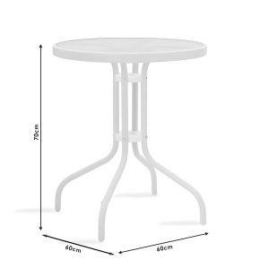 200 000300 4 10 Dining set 3pcs Watson-Obbi pakoworld metal-pe brownOutdoor furniture > Garden food table