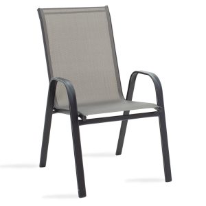 200 000305 2 7 Garden dining set 3pcs Calan-Watson pakoworld metal black-textilene black D60x70cmOutdoor furniture > Garden food table