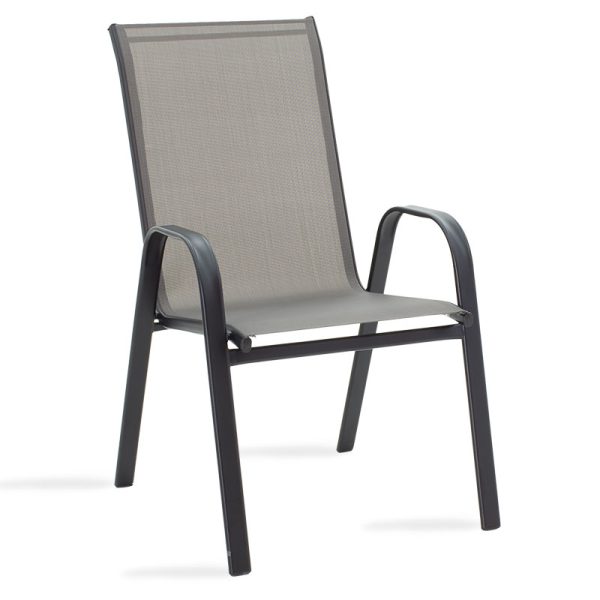 200 000305 2 7 Garden dining set 3pcs Calan-Watson pakoworld metal black-textilene black D60x70cmOutdoor furniture > Garden food table