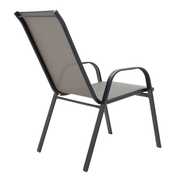 200 000305 3 7 Garden dining set 3pcs Calan-Watson pakoworld metal black-textilene black D60x70cmOutdoor furniture > Garden food table
