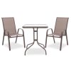 200 000309 9 Garden dining set 3pcs Calan-Watson pakoworld metal black-textilene black D60x70cmOutdoor furniture > Garden food table