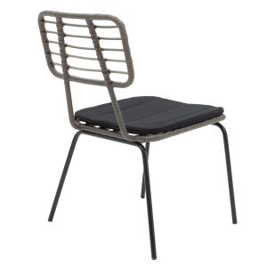 200 000375 3 2 Gaus-Naoki dining set 3pcs pakoworld metal black pe gray.EASTER OFFERS