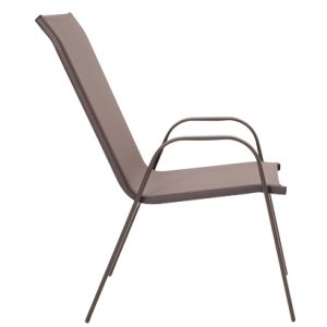 200 000382 3 6 Dining table Ensure-Calan set 5pcs pakoworld metal-textilene brownOutdoor furniture > Garden food table