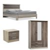 200 000718 5 Julita dining table set of 3 pakoworld MDF and beech wood in white-natural shade D60x73cmStudent Offers