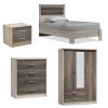 200 000720 5 Julita dining table set of 3 pakoworld MDF and beech wood in white-natural shade D60x73cmStudent Offers