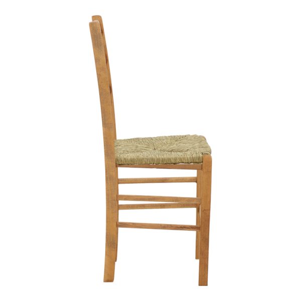 200 000746 2 2 Coffee shop chair with mat Marf-Charchie pakoworld solid beech wood polish walnut 41x42x92cmIndoor furniture > Chairs