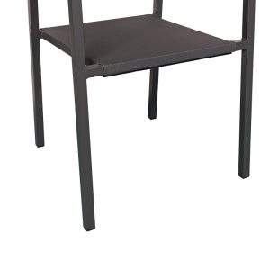 200 000770 3 2 Dining table Savor-Nares set of 5 pakoworld anthracite aluminum and plywood-rattan in natural color 140x80x72.5cmOutdoor furniture > Garden food table