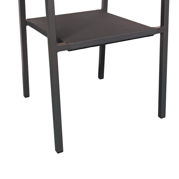 200 000770 3 2 Dining table Savor-Nares set of 5 pakoworld anthracite aluminum and plywood-rattan in natural color 140x80x72.5cmOutdoor furniture > Garden food table