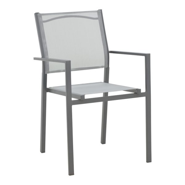 200 000916 5 8 Dining table Watson-Confidence set of 3 pakoworld metal in charcoal shade 70x70x70cmOutdoor furniture > Garden food table