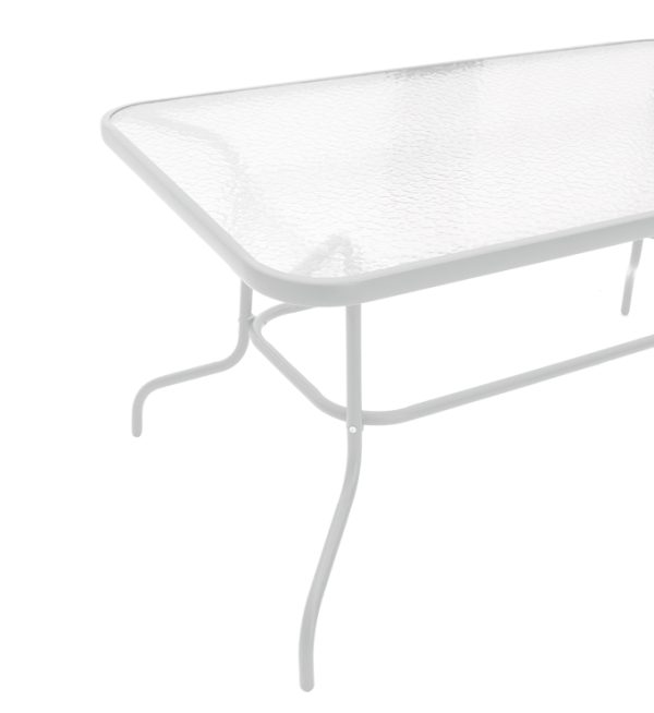200 000918 3 4 Valor-Confidence dining table set of 5 pakoworld white metal 140x80x70cmEASTER OFFERS