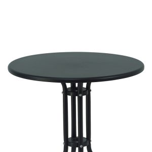 200 000920 2 7 Dining table Vergo-Confidence set of 3 pakoworld metal in black shade D60x70cmOutdoor furniture > Garden food table
