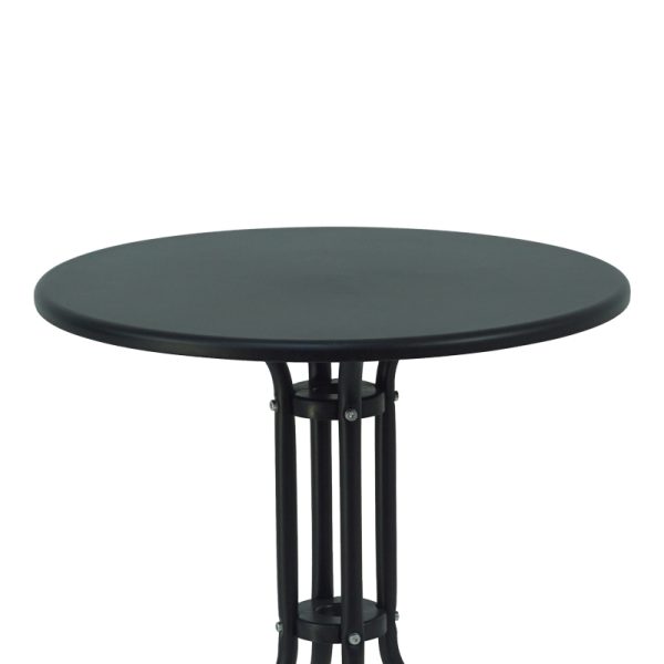 200 000920 2 7 Dining table Vergo-Confidence set of 3 pakoworld metal in black shade D60x70cmOutdoor furniture > Garden food table