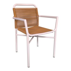 200 000936 4 2 Dining table Nares-Clutch B set of 7 pakoworld white aluminum and plywood in a natural shade 180x90x72.5cmOutdoor furniture > Garden food table