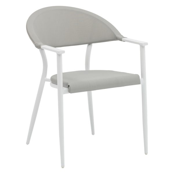 200 000939 4 3 Dining table Nares-Pino B set of 7 pakoworld white aluminum and plywood in a natural shade 180x90x72.5cmOutdoor furniture > Garden food table