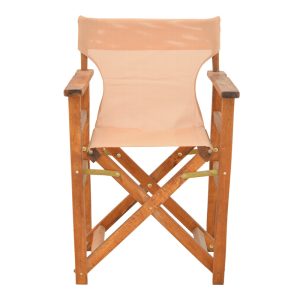 200 001079 3 9 Kompa pakoworld director's chair, solid beech wood, walnut - Nexus beige fabricOutdoor furniture > Garden armchairs