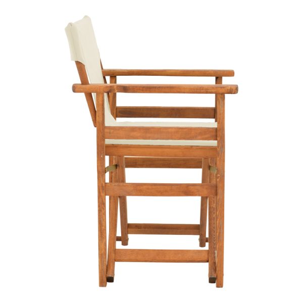 200 001080 2 7 Kompa pakoworld director's chair, solid beech wood, walnut - Nexus ecrou fabricOutdoor furniture > Garden armchairs