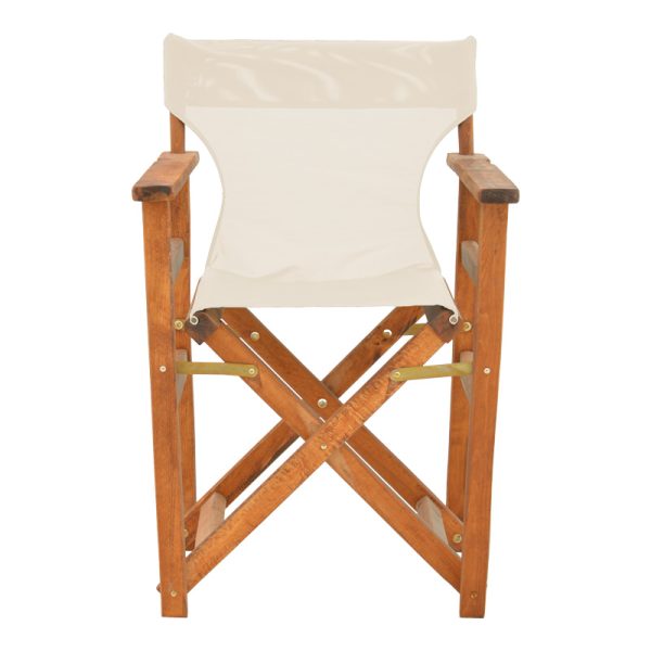 200 001080 3 7 Kompa pakoworld director's chair, solid beech wood, walnut - Nexus ecrou fabricOutdoor furniture > Garden armchairs