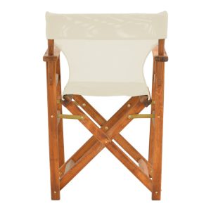 200 001080 4 7 Kompa pakoworld director's chair, solid beech wood, walnut - Nexus ecrou fabricOutdoor furniture > Garden armchairs