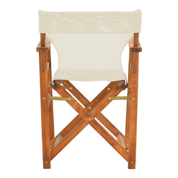 200 001080 4 7 Kompa pakoworld director's chair, solid beech wood, walnut - Nexus ecrou fabricOutdoor furniture > Garden armchairs