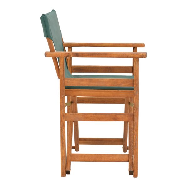 200 001082 2 9 Kompa pakoworld director's chair, solid beech wood, walnut - Nexus green fabricOutdoor furniture > Garden armchairs