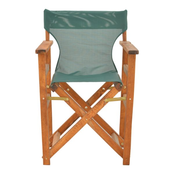 200 001082 3 9 Kompa pakoworld director's chair, solid beech wood, walnut - Nexus green fabricOutdoor furniture > Garden armchairs