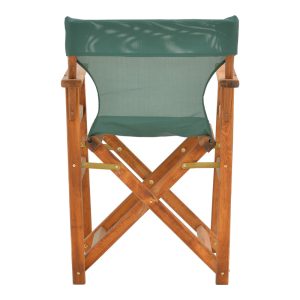 200 001082 4 9 Kompa pakoworld director's chair, solid beech wood, walnut - Nexus green fabricOutdoor furniture > Garden armchairs