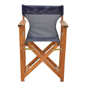200 001083 3 7 Kompa pakoworld director's chair, solid beech wood, walnut - Nexus black fabricOutdoor furniture > Garden armchairs