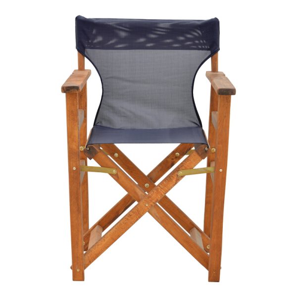 200 001083 3 7 Kompa pakoworld director's chair, solid beech wood, walnut - Nexus black fabricOutdoor furniture > Garden armchairs