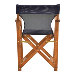 200 001083 4 7 Kompa pakoworld director's chair, solid beech wood, walnut - Nexus black fabricOutdoor furniture > Garden armchairs
