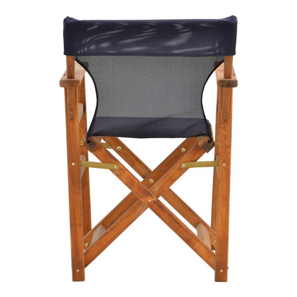 200 001083 4 7 Kompa pakoworld director's chair, solid beech wood, walnut - Nexus black fabricOutdoor furniture > Garden armchairs
