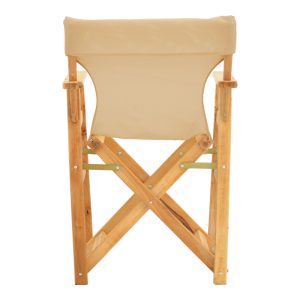 200 001085 4 6 Kompa pakoworld director's chair, solid beech wood, natural - Nexus beige fabricOutdoor furniture > Garden armchairs