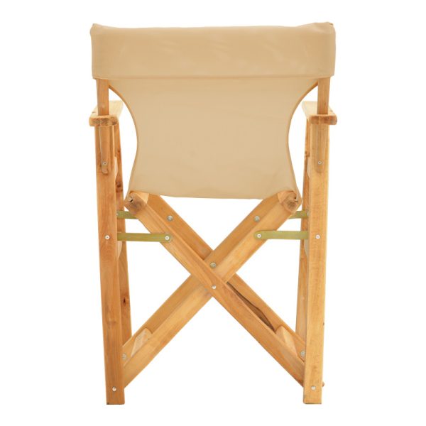 200 001085 4 6 Kompa pakoworld director's chair, solid beech wood, natural - Nexus beige fabricOutdoor furniture > Garden armchairs