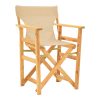 200 001085 9 Kompa pakoworld director's chair, solid beech wood, natural - Nexus ecrou fabricOutdoor furniture > Garden armchairs
