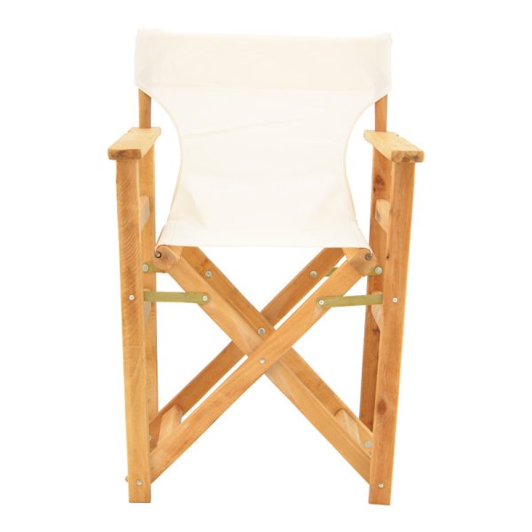 200 001086 3 6 Kompa pakoworld director's chair, solid beech wood, natural - Nexus ecrou fabricOutdoor furniture > Garden armchairs