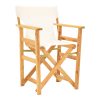 200 001086 9 Kompa pakoworld director's chair, solid beech wood, natural - Nexus grey fabricOutdoor furniture > Garden armchairs