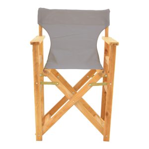 200 001087 3 6 Kompa pakoworld director's chair, solid beech wood, natural - Nexus grey fabricOutdoor furniture > Garden armchairs