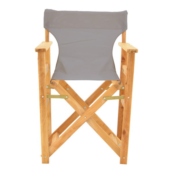 200 001087 3 6 Kompa pakoworld director's chair, solid beech wood, natural - Nexus grey fabricOutdoor furniture > Garden armchairs