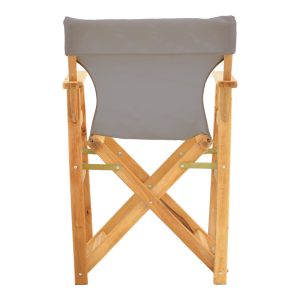 200 001087 4 6 Kompa pakoworld director's chair, solid beech wood, natural - Nexus grey fabricOutdoor furniture > Garden armchairs