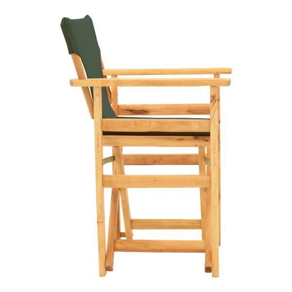 200 001088 2 6 Kompa pakoworld director's chair, solid beech wood, natural - Nexus dark green fabricOutdoor furniture > Garden armchairs