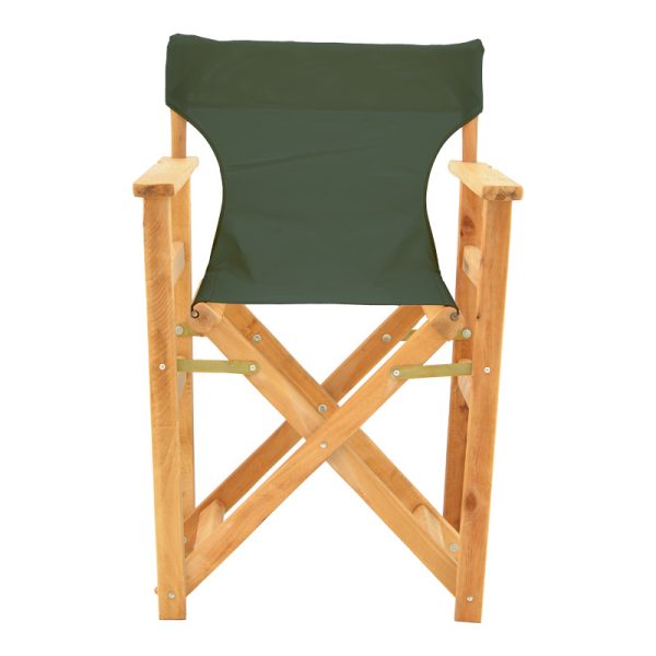 200 001088 3 6 Kompa pakoworld director's chair, solid beech wood, natural - Nexus dark green fabricOutdoor furniture > Garden armchairs