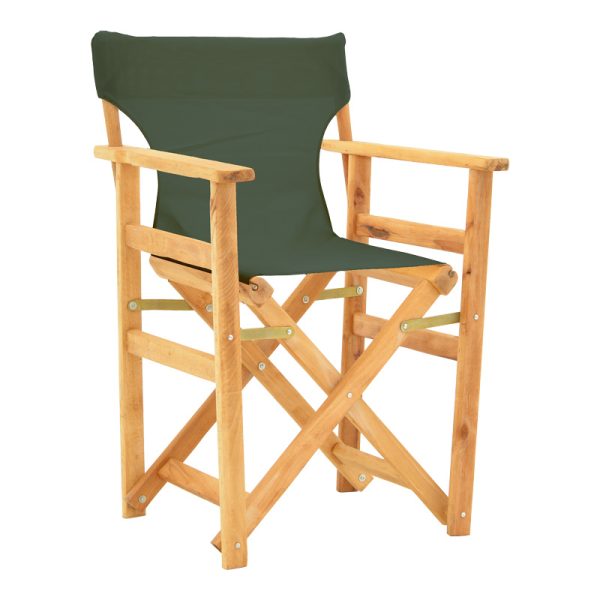 200 001088 9 Kompa pakoworld director's chair, solid beech wood, natural - Nexus dark green fabricOutdoor furniture > Garden armchairs