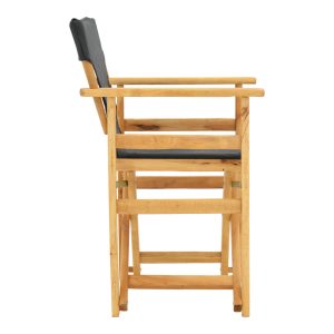 200 001089 2 6 Kompa pakoworld director's chair, solid beech wood, natural - Nexus dark black fabricOutdoor furniture > Garden armchairs