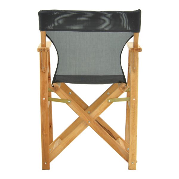 200 001089 4 6 Kompa pakoworld director's chair, solid beech wood, natural - Nexus dark black fabricOutdoor furniture > Garden armchairs