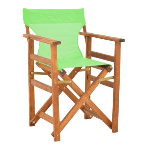 200 001099 5 Kompa pakoworld director's chair walnut solid beech wood and green fabricOutdoor furniture > Garden armchairs