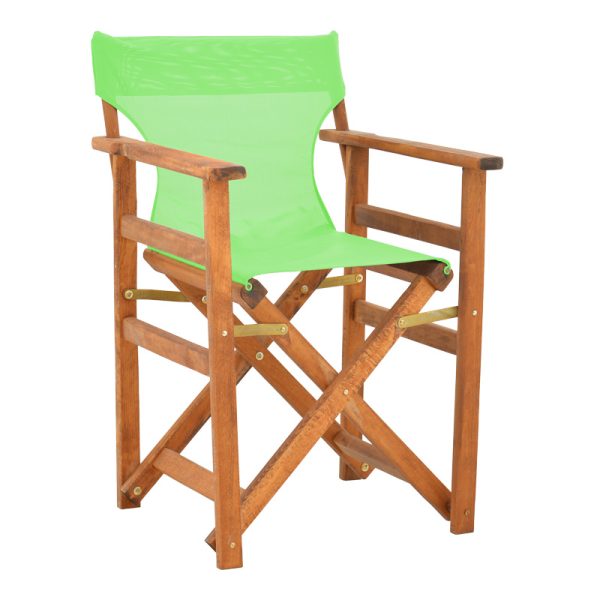 200 001099 5 Kompa pakoworld director's chair walnut solid beech wood and green fabricOutdoor furniture > Garden armchairs